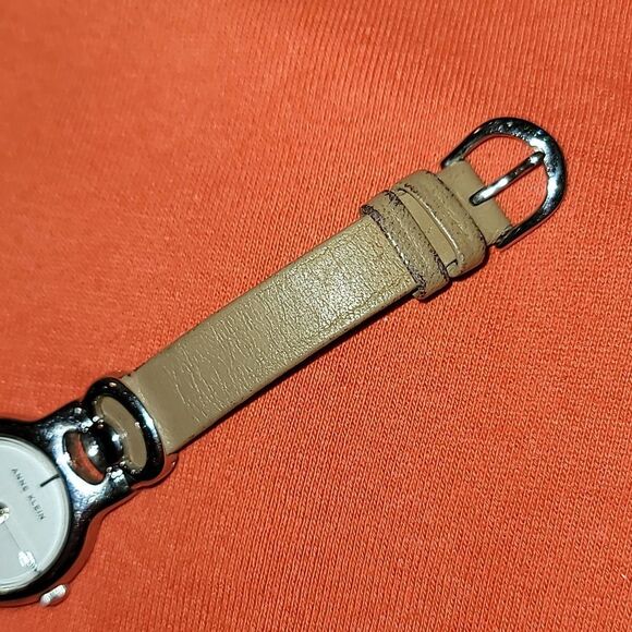 Anne Klein AK2631SVTNJ Analog Watch‎ Wristwatch For Women Silver & Grey/Tan - Picture 5 of 12